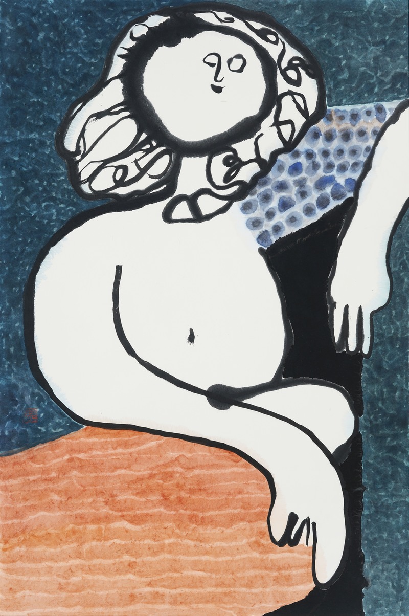 장병언, figure, ink_and_light_color_on_paper, painting, 2026